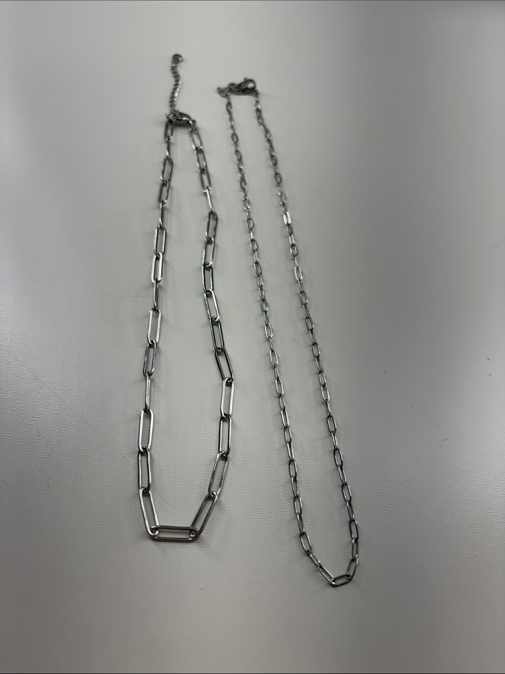 Silver Paperclip Chain Necklace - Women Jewelry